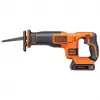 Black & Decker BDCR18-QW Sierra de sable negra, naranja