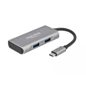 Hub USB DeLOCK USB externo 10 Gbps hub USB Type-C 63260