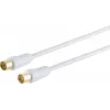 Cable coaxial ShiverPeaks 80025-128G, 5 m, IEC a IEC, blanco