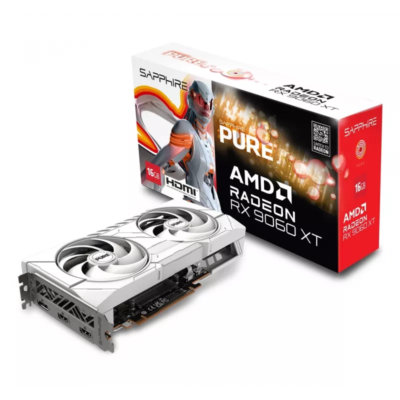 SAPPHIRE PURE Radeon RX 9060 XT Gaming OC 16GB Tarjeta gráfica