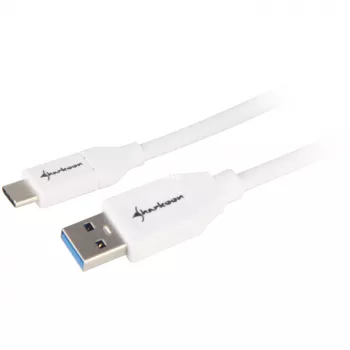 Cable USB 3.2 Gen 2, USB-A macho > USB-C macho (blanco, 0,5 metros)