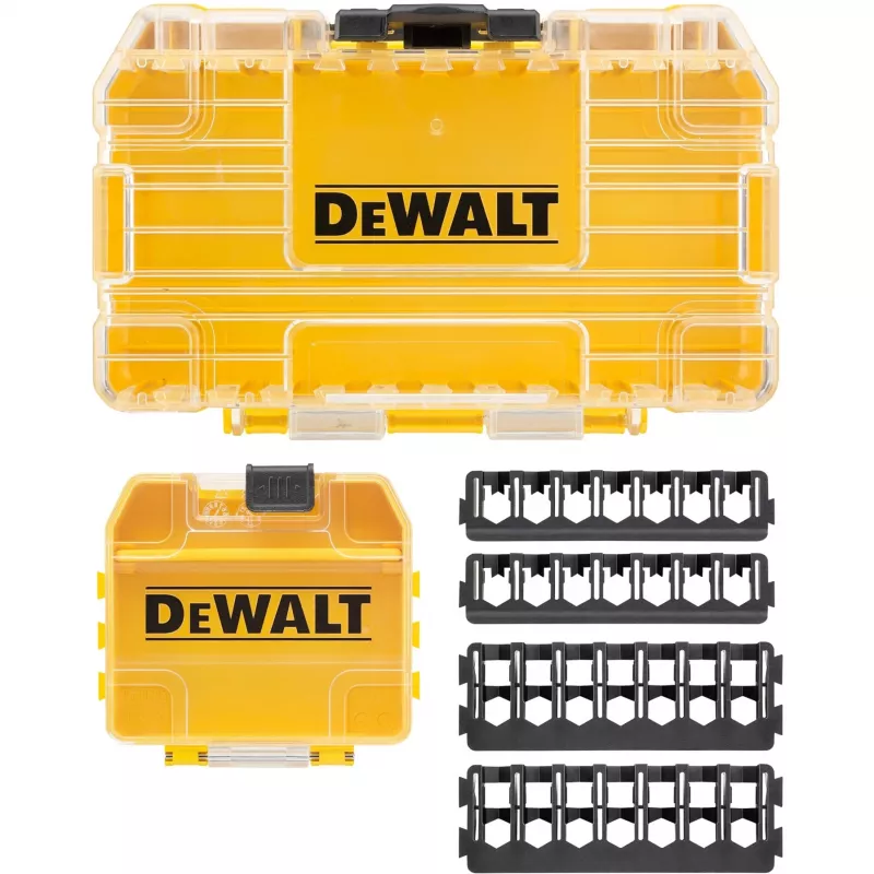 Caja de herramientas DeWalt DT70801 pequeña ToughCase almacenamiento portátil con cierres seguros