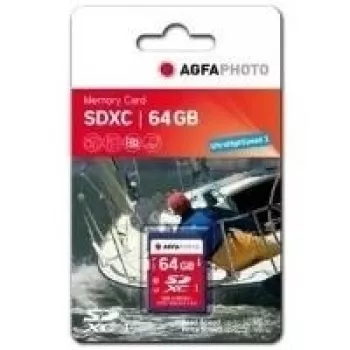 AgfaPhoto - tarjeta de memoria flash - 64 GB - clase 10 - SDXC UHS-I