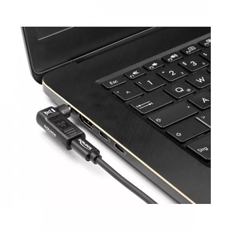 Adaptador DeLOCK USB Type-C conector hembra a Dell 7,4 x 5,0 mm conector macho 90° en ángulo