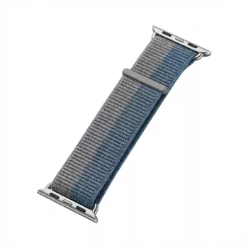 Correa GUAN Premium Plus para Apple Watch 44 mm 45 mm 42 mm 49 mm 46 mm – Gris/azul
