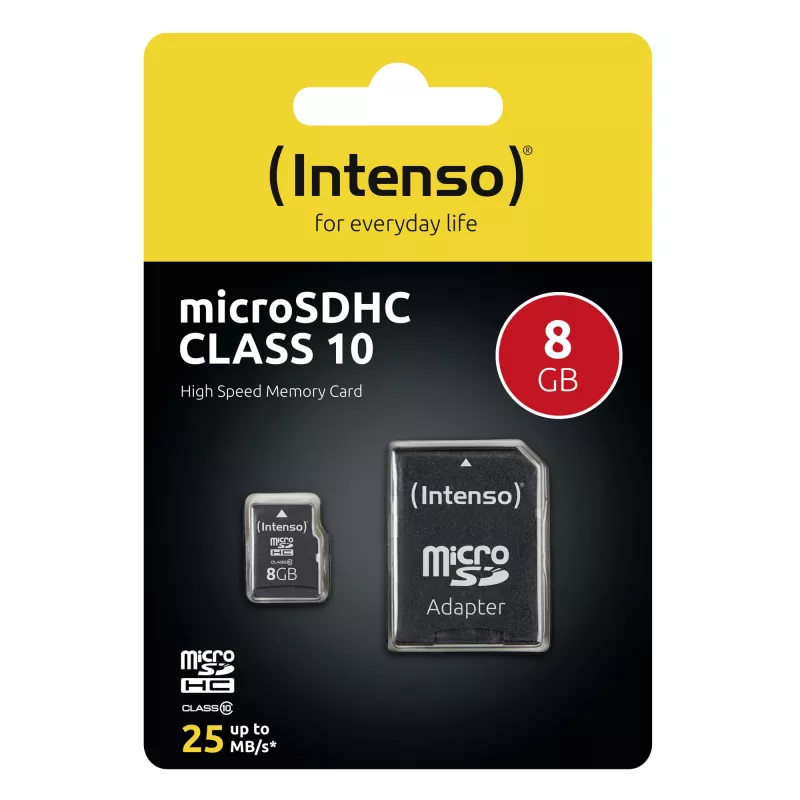 MEMORIA MICRO SDHC 8GB C10/CON ADAPTADOR 3413460 INTENSO