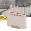 Maestro MR-1412-BEIGE juego de cuchillos con bloque + set de tablas de cortar beige