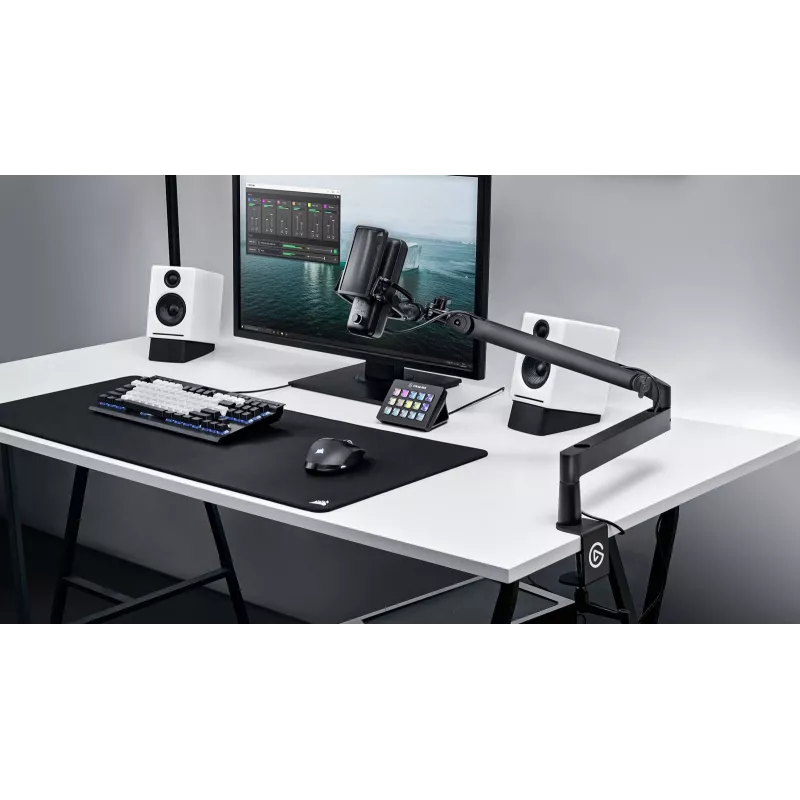 Brazo de micrófono Elgato Wave Mic Arm Low Profile — brazo articulado ajustable de perfil bajo para estudio y streaming