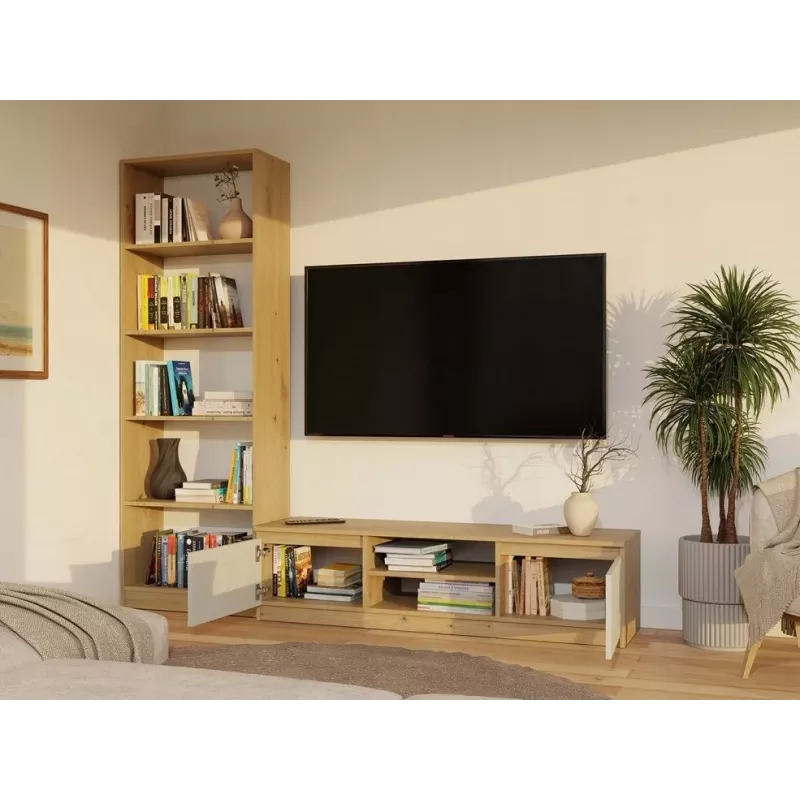 Mueble de TV MALWA 140, roble Artisan/cashmere