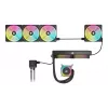 Corsair CO-9051001-WW iCUE LINK QX120 RGB ventilador de caja, 120 mm, PWM, con sensor de temperatura, negro