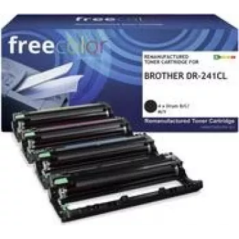 Tóner freecolor Brother DR-241CL Drum Kit BK/C/M/Y 15000 reacondicionado - reacondicionado - compatible (K15725F7)