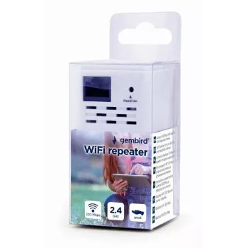 Repetidor de red Gembird WNP-RP300-03, 300 Mbit/s, 2,4 GHz, antena interna 3 dBi, 1x RJ-45