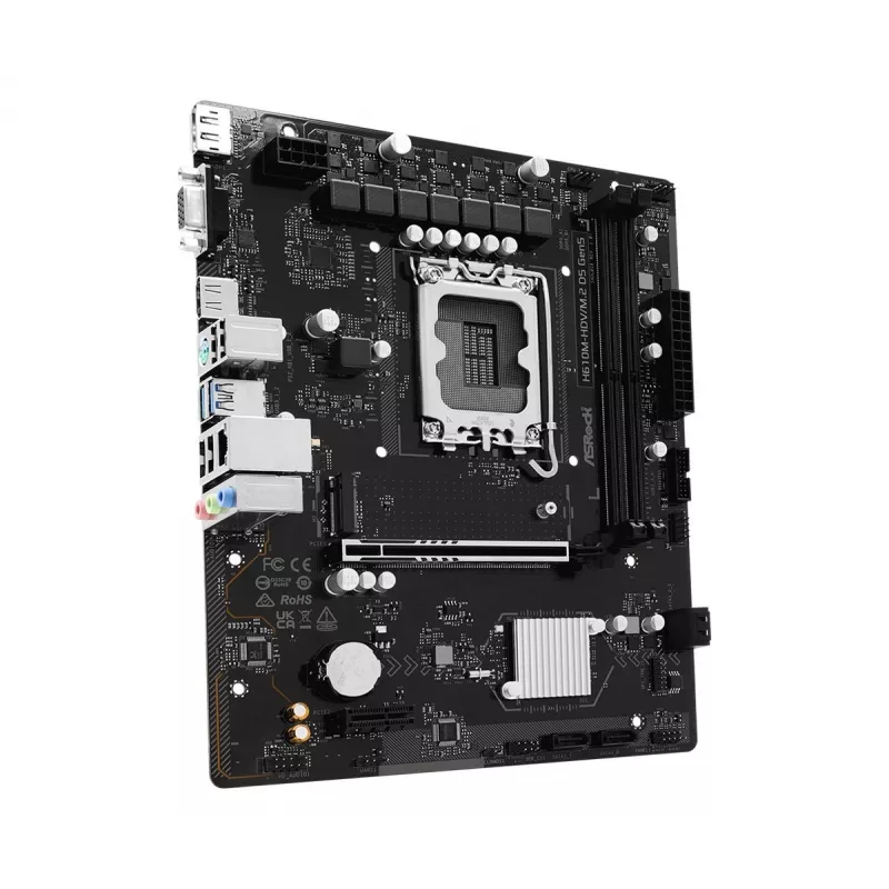 Placa base ASRock H610M-HDV/M.2 D5 Gen5 (LGA1700, mATX, DDR5, PCIe 5.0)