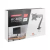 Soporte para monitor Maclean MC-860N, con pistón de gas, 13-27, 8 kg, Negro