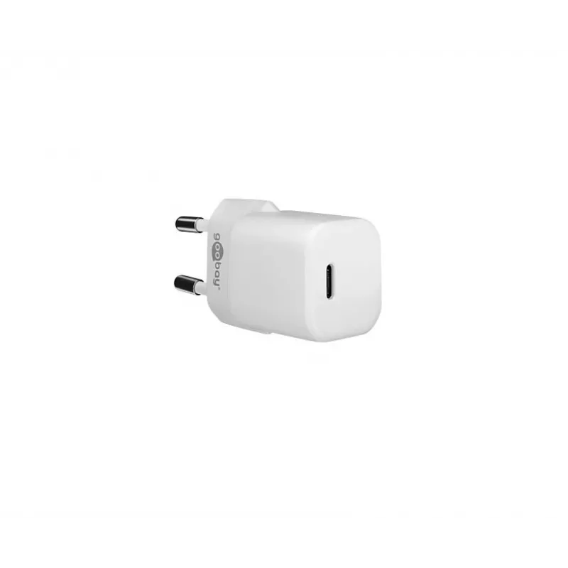 Cargador rápido de CA para interiores GOOBAY 59716 — USB-C, 30 W, blanco