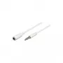Wentronic Goobay Cable alargador de jack de 3,5 mm, Blanco, 5 m – Conector jack de 3,5 mm macho (4 polos, estéreo) > Conector hembra jack de 3,5 mm (4 polos, estéreo) (62364)