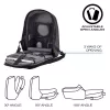 XD Design Bobby Hero Small P705.701 mochila antirrobo, portátil de 13,3 pulgadas, tablet de 12,9 pulgadas, 10,5 l, PET, negra