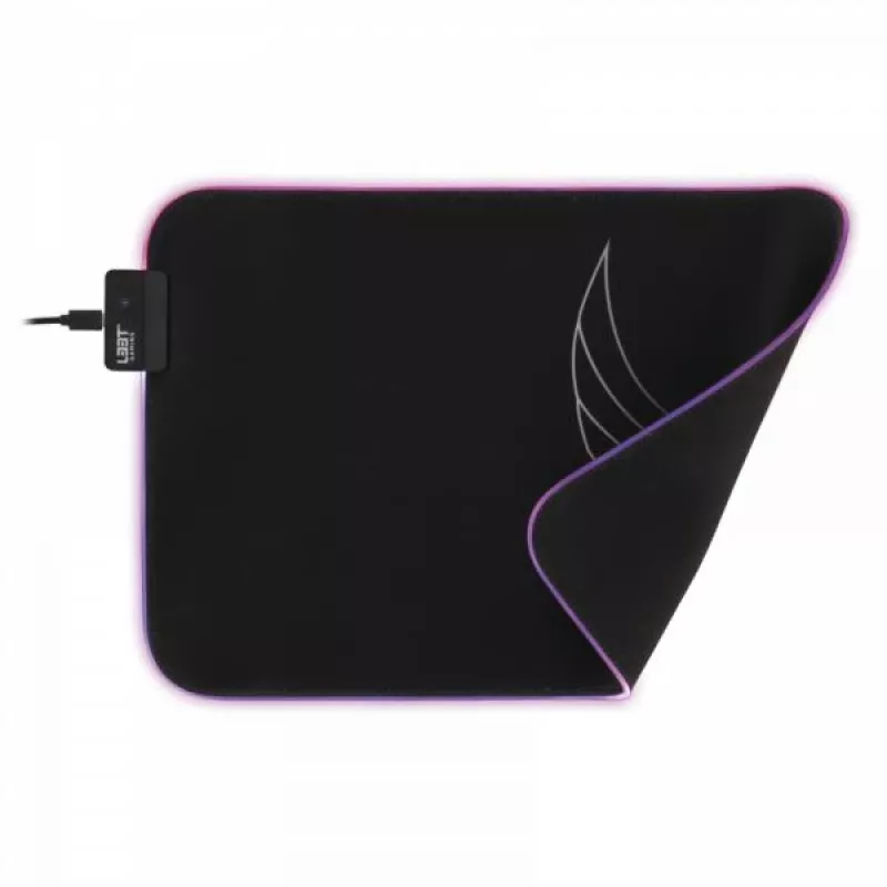 L33T Gaming 160405 Alfombrilla gaming Karlvagn RGB, tamaño mediano, superficie rápida, 355 x 255 x 3 mm, negra