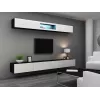 Conjunto de armarios de salón Cama VIGO 12 negro/blanco brillante