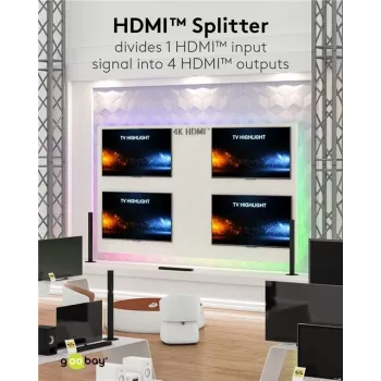 Divisor HDMI™ Goobay 1 a 4 (4K @ 60 Hz) (58483)