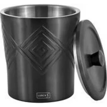 Cubitera Lurch 00240795 acero inoxidable doble pared gris oscuro 1,5 l, Ø14,8 cm H18,5 cm
