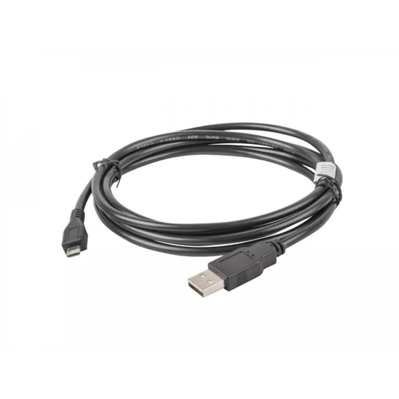 Cable USB 2.0 LANBERG CA-USBM-10CC-0018-BK, Micro-USB B a USB A, 1,8 m, negro