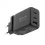 Cargador de pared Tellur TLL151451 65W, 3 puertos (2x USB-C, 1x USB-A)