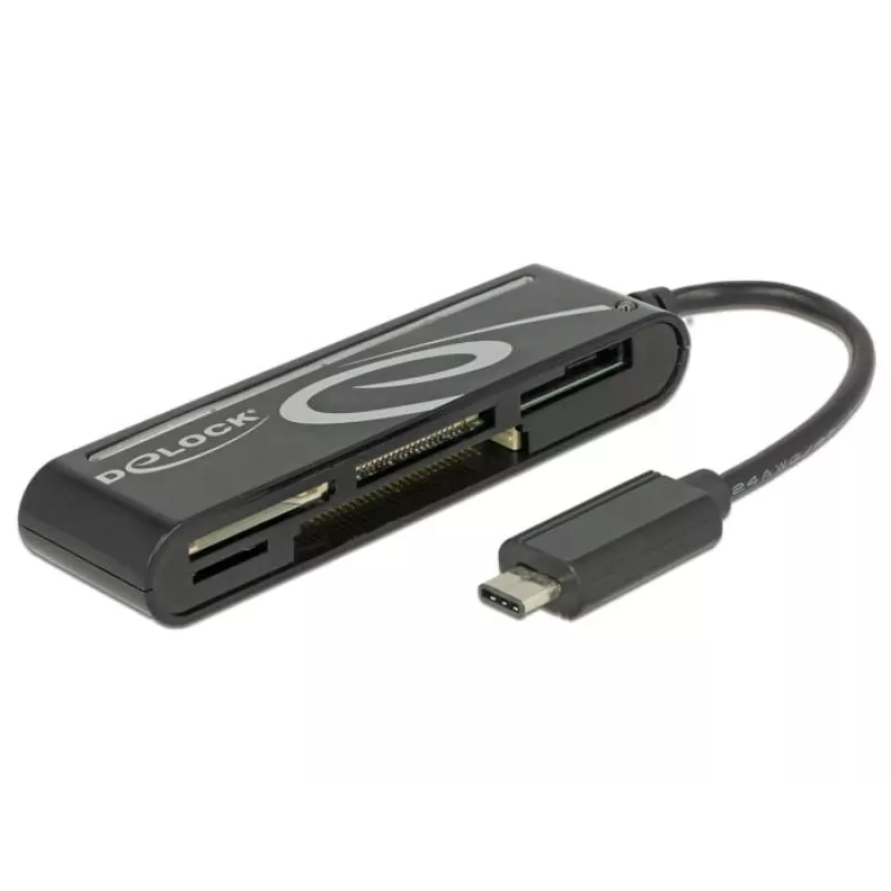 DeLOCK USB2.0 Card Reader USB Type-C male 5 Slots - lector de tarjetas - todo en uno (multiformato) - USB-C (91739)