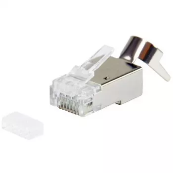 Conector RJ45 blindado EQUIP Cat 8.1, conector, plateado, 50 uds., 11,7×22,5 mm, 3,7 g