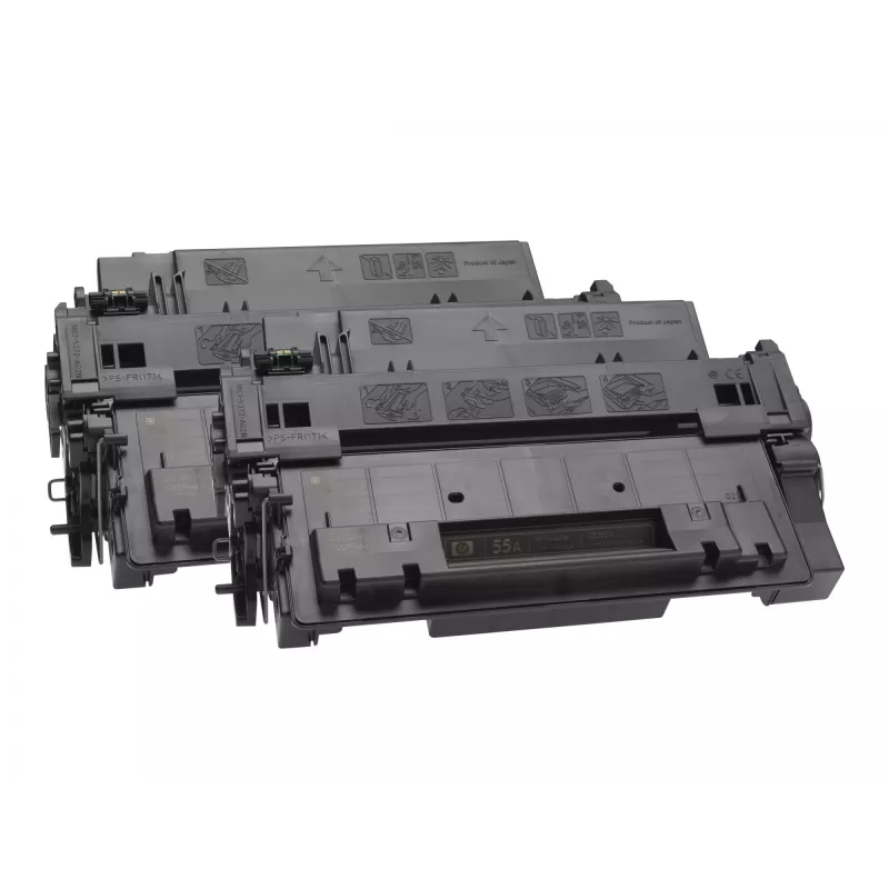 HP 55X pack de 2 tóneres originales LaserJet negro de alto rendimiento