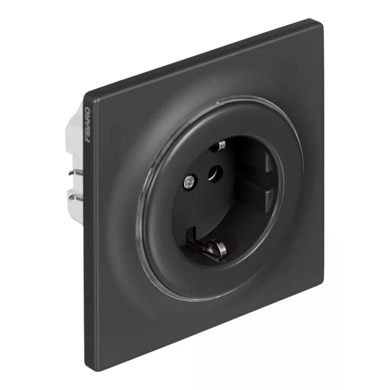Enchufe eléctrico tipo F Fibaro FGWOF-011-8, 1 enchufe, 110–230 V, 50/60 Hz, negro