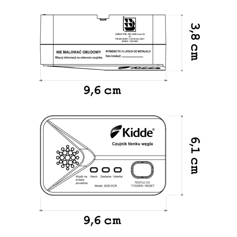 Detector de monóxido de carbono Kidde 2030-DCR