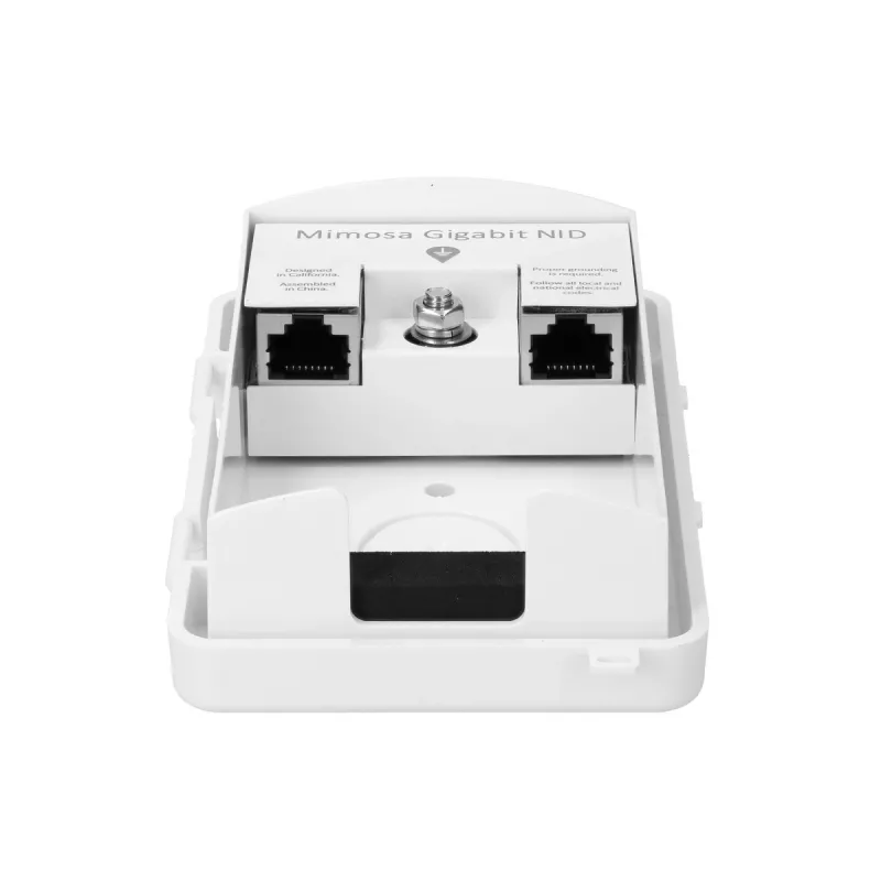 Interfaz exterior, pararrayos con toma de tierra Mimosa NID, 2x RJ-45, Gigabit, IP54