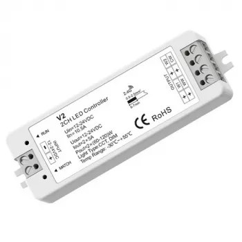 Receptor controlador V2 12-24V, 2x5A