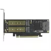 DeLOCK - controlador de almacenamiento - mSATA, M.2 - tarjeta M.2 / mSATA perfil bajo - SATA 6Gb/s, PCIe 4,0 x16 (90486)