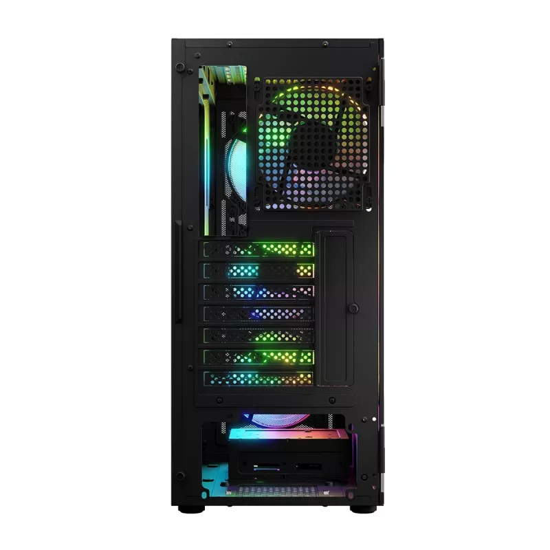 Carcasa LOGIC CONCEPT Portos ARGB ATX Mid-Tower, negra