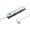 Regleta de alimentación Qoltec 50288 1,8 m 4 tomas de corriente para interior Blanco