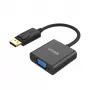 Adaptador DisplayPort a VGA UNITEK Y-5118E Negro conector macho