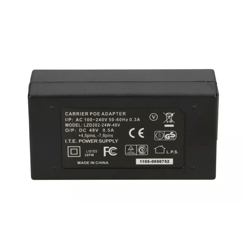 Fuente de alimentación POE Extralink POE-48-24W, 48V, 0,5A, 24W, cable incluido