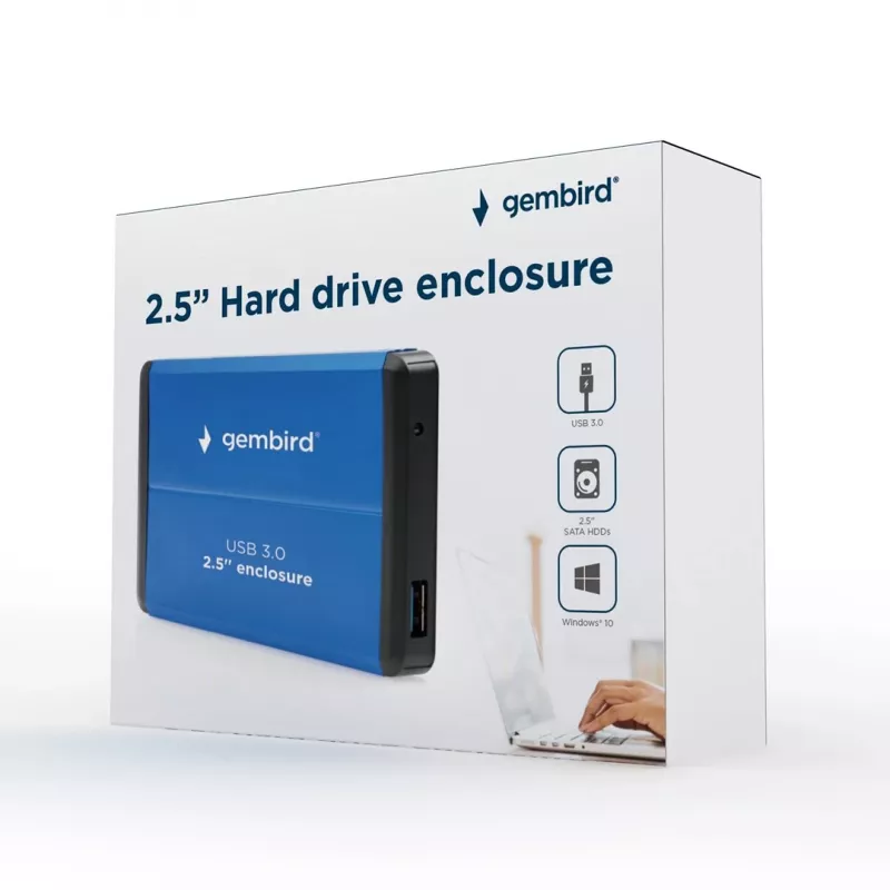 Gembird EE2-U3S-2-B carcasa para disco duro HDD azul 2.5 (EE2-U3S-2-B)