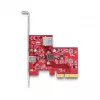 Tarjeta DeLOCK PCI Express x4 USB 10 Gbps Type-C Type-A Low Profile