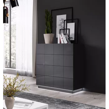 Cómoda Cama Lighting REJA 4S blanca
