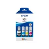 Set original de 4 botellas de tinta Epson EcoTank — negro 127 ml, cian/magenta/amarillo 210 ml (C13T03V64A)