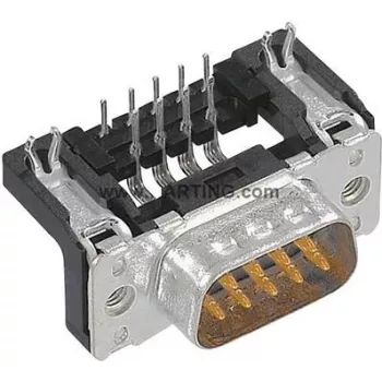 Harting Tira de pines D-SUB 90° N.º de polos: 15 Soldadura 09 66 262 6811 1 ud. (09 66 262 6811)