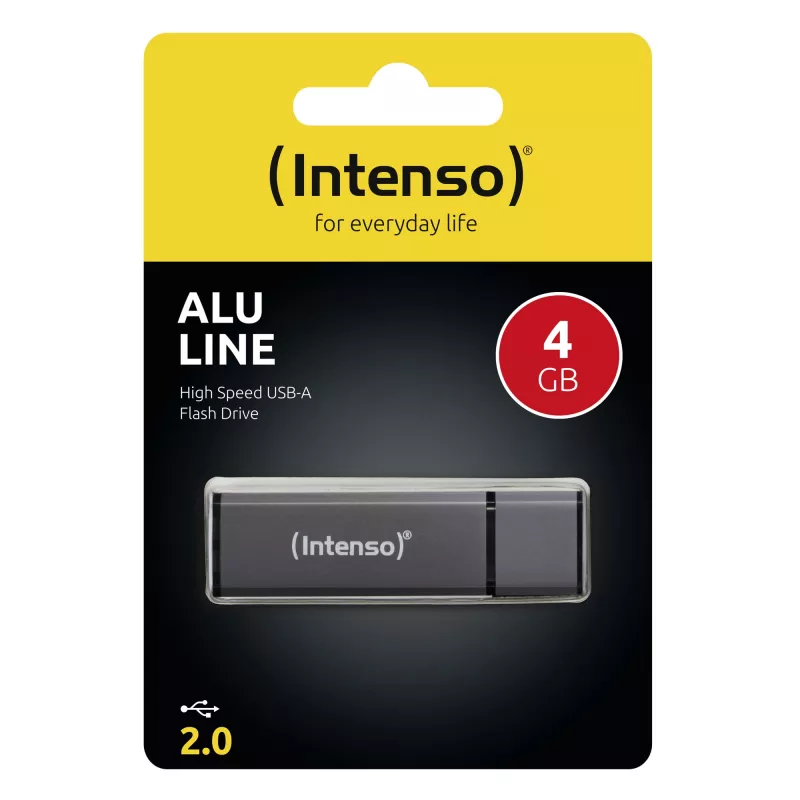 Memoria flash USB 2.0 4GB negro 3521451 INTENSO