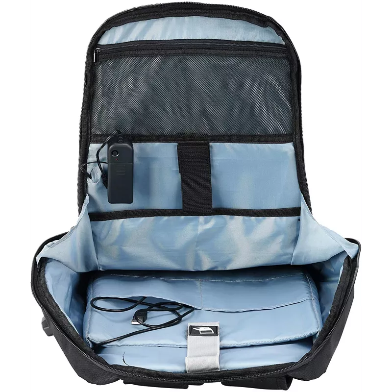 Mochila para portátil Tellur TLL611282 con puerto USB y franja luminosa, negra