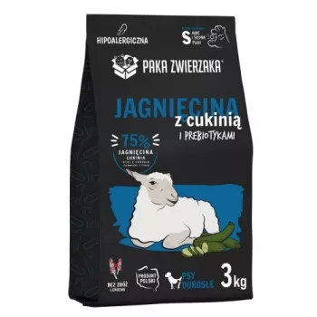 PAKA ZWIERZAKA cordero con calabacín S - Comida seca para perros - 3 kg