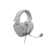 Auriculares con cable Genesis Toron 531 blancos con micrófono, diseño on-ear ligero