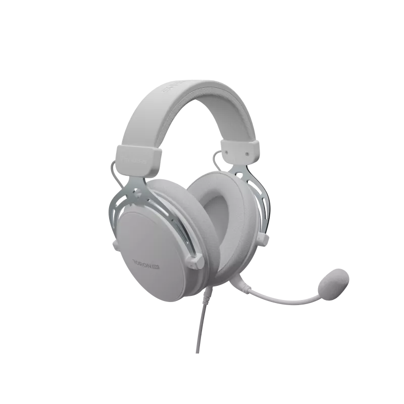 Auriculares con cable Genesis Toron 531 blancos con micrófono, diseño on-ear ligero