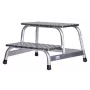 Escalón Krause 805027, aluminio 2 peldaños, carga máx. 150 kg, 680 mm de longitud, 41 cm de altura